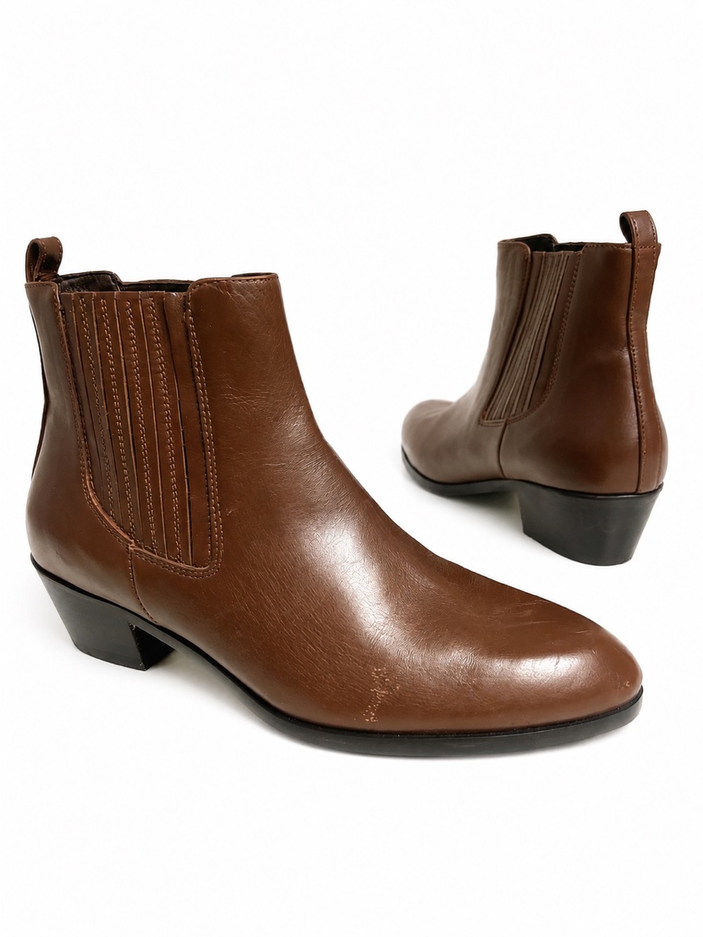 J.Crew Italy Leather Chelsea Boots brown premium leather preppy sophisticated 7M